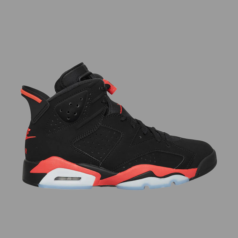 Air Jordan 6 Retro 'Infrared Salesman' Sneakers Black / Light Crimson
