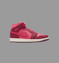 Air Jordan 1 Mid SE Valentines Day Womens Lifestyle Shoe - Team Red/Sierra Red/Pueblo Red